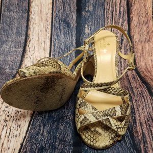 Kate Spade Strappy Snakeskin Heels